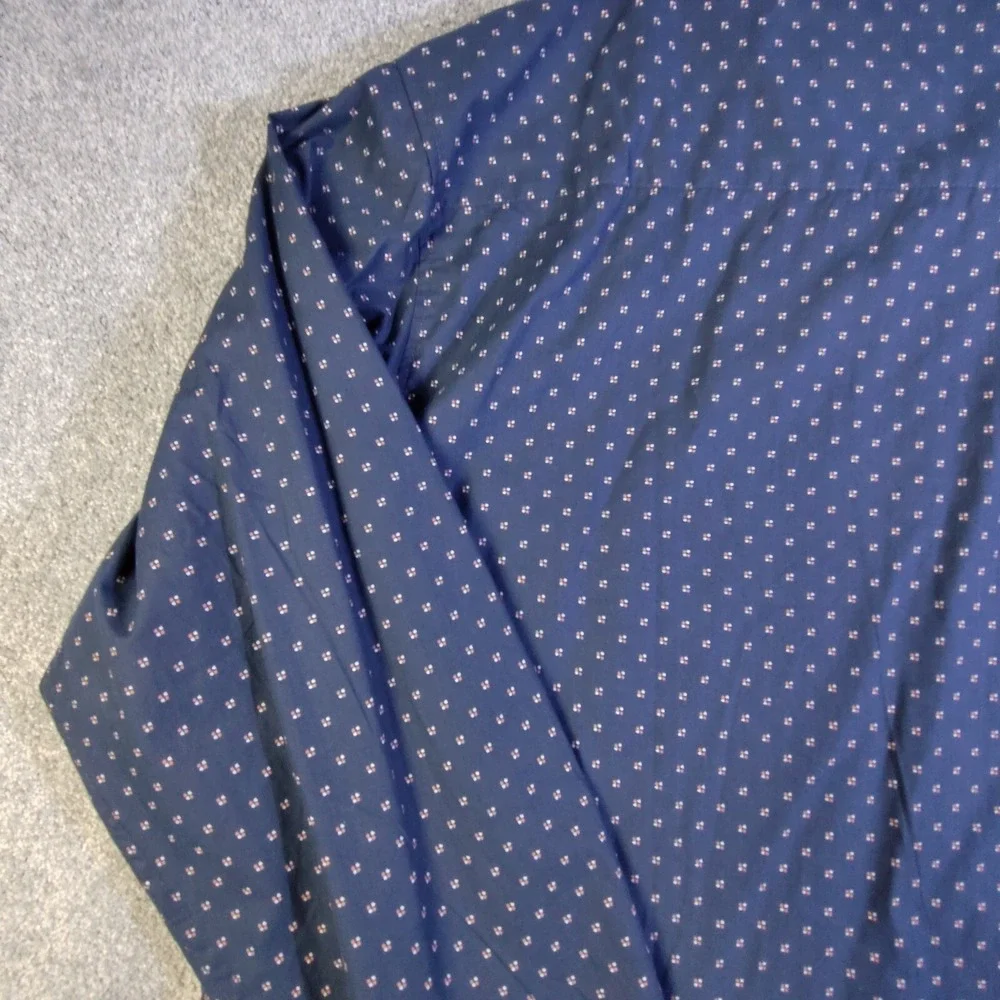 Kenneth Cole Mens Shirt Blue 3X Lightweight Button Up Long Sleeve Regular Fit